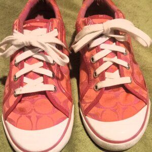 Coach Authentic 'Barrett' Sneaker / Shoe - Bright Pink - Women's size 9.5